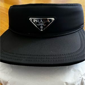 Prada Black Visor Hat